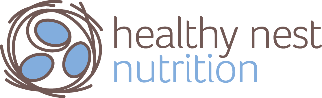 A green background with the words health and nutrition written in brown.