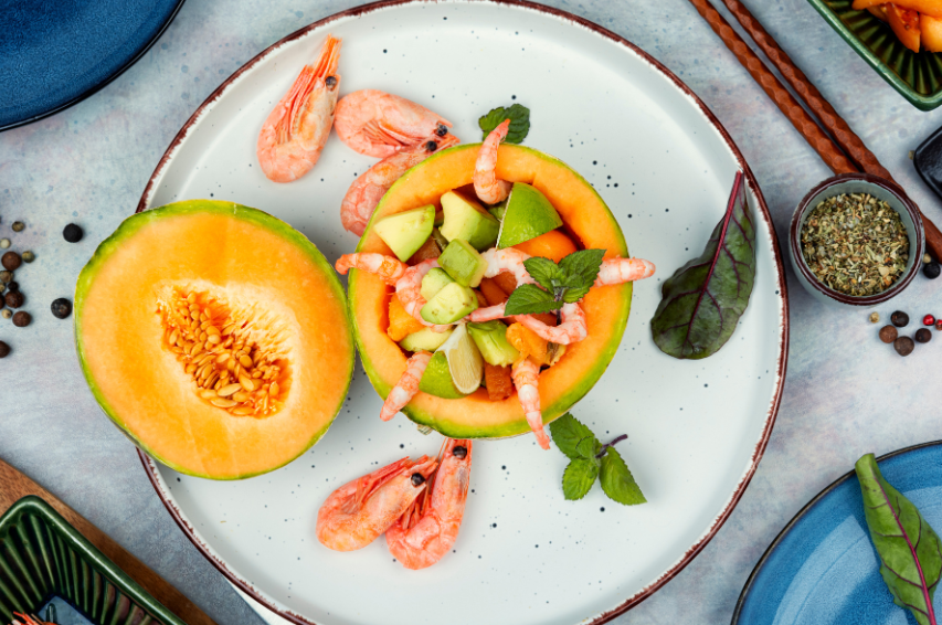 melon shrimp avo salad recipe